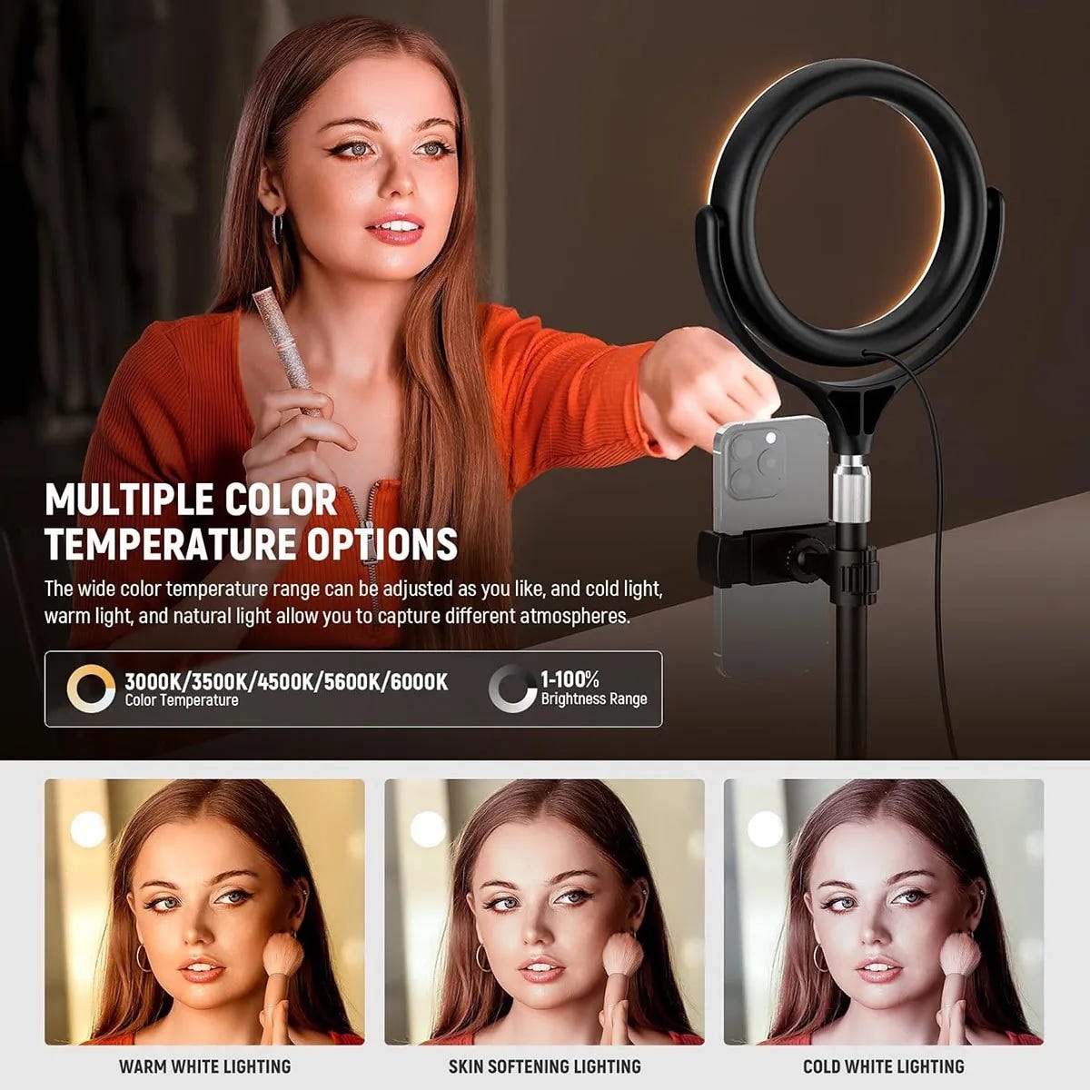 NEEWER RL7B 18cm Ring Light with Mini Stand