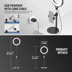 NEEWER RL7B 18cm Ring Light with Mini Stand