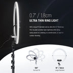 NEEWER RP18B Pro Ring Light Kit with Phone Holder and Light Stand