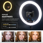NEEWER RP18B Pro Ring Light Kit with Phone Holder and Light Stand