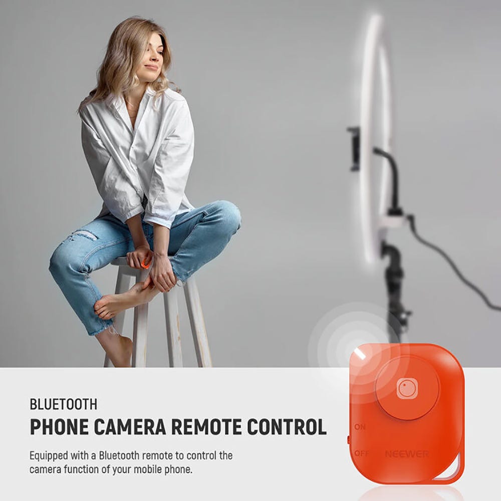 NEEWER RP18B Pro Ring Light Kit with Phone Holder and Light Stand