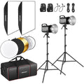 NEEWER S101-400W Pro Flash Kit with Softbox and Light Stands - 2 Pack