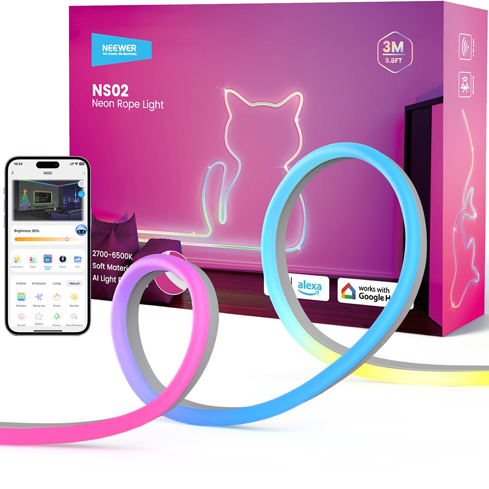 NEEWER 3m Smart RGB LED Light Rope