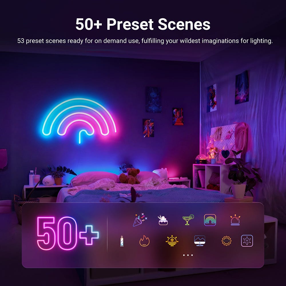 NEEWER 3m Smart RGB LED Light Rope