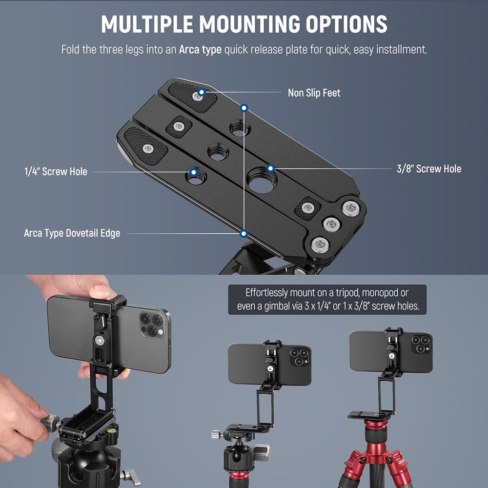 NEEWER SP-04 Phone Tripod Mount with Cold Shoe