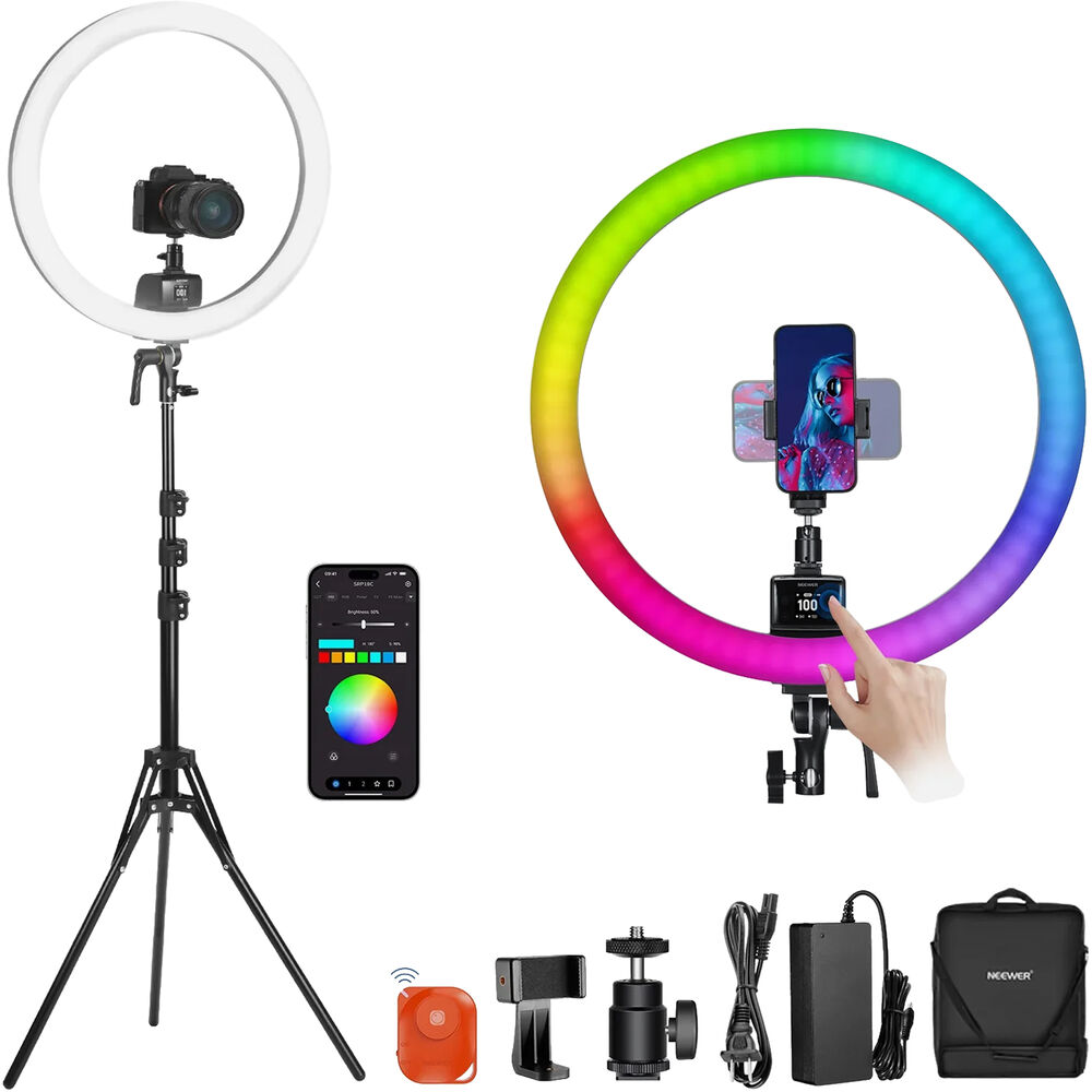 NEEWER SRP18C Ultra-Slim RGB Ring Light