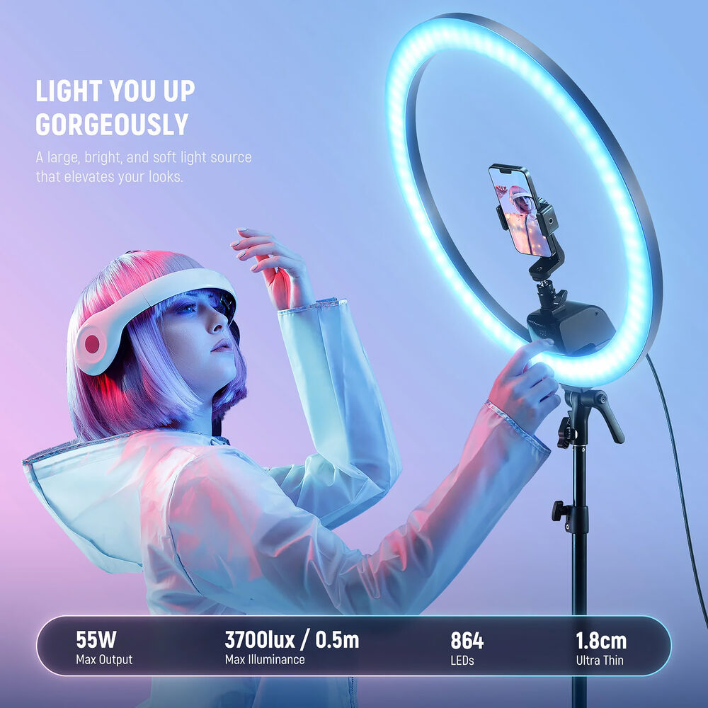 NEEWER SRP18C Ultra-Slim RGB Ring Light