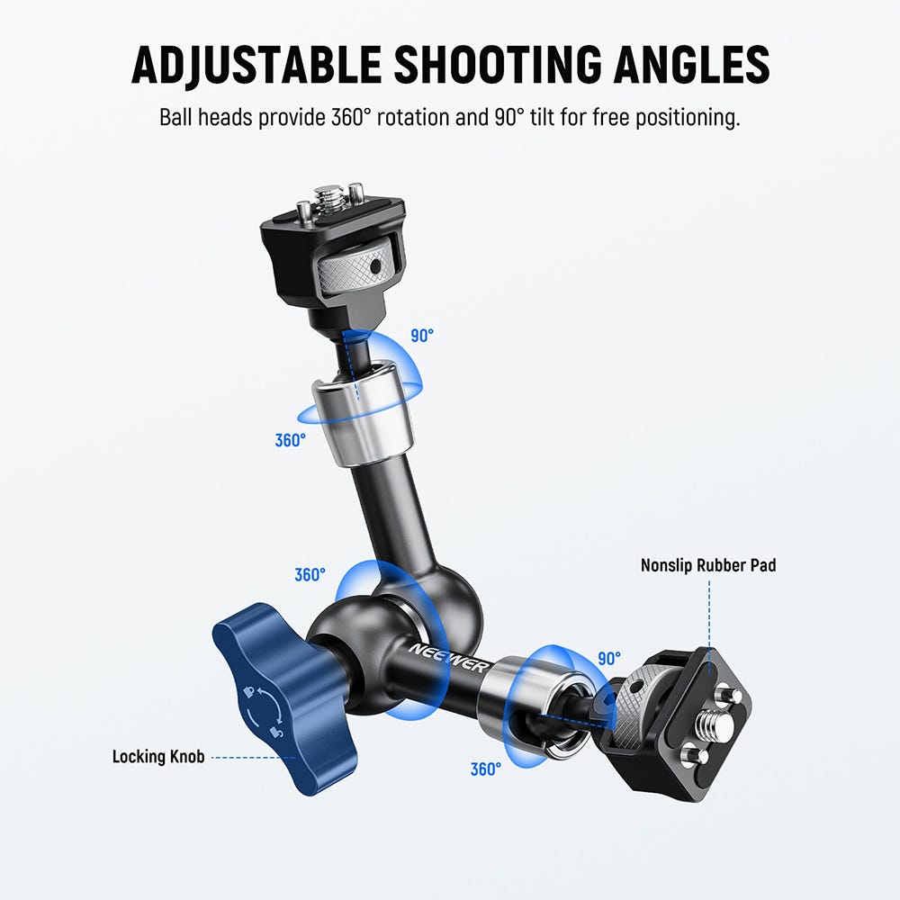 NEEWER ST07 18cm Articulating Magic Arm with Ball Head