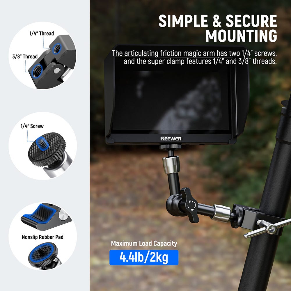 NEEWER ST25C 25cm Magic Arm with Clamp