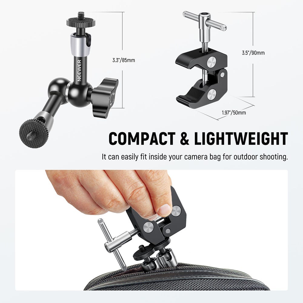 NEEWER ST25C 25cm Magic Arm with Clamp
