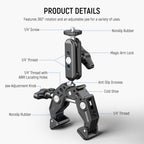 NEEWER ST83 Super Clamp with 3" Dual Ballhead Magic Arm 