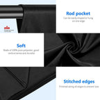 NEEWER Studio Backdrop Black - 1.8x2.8m