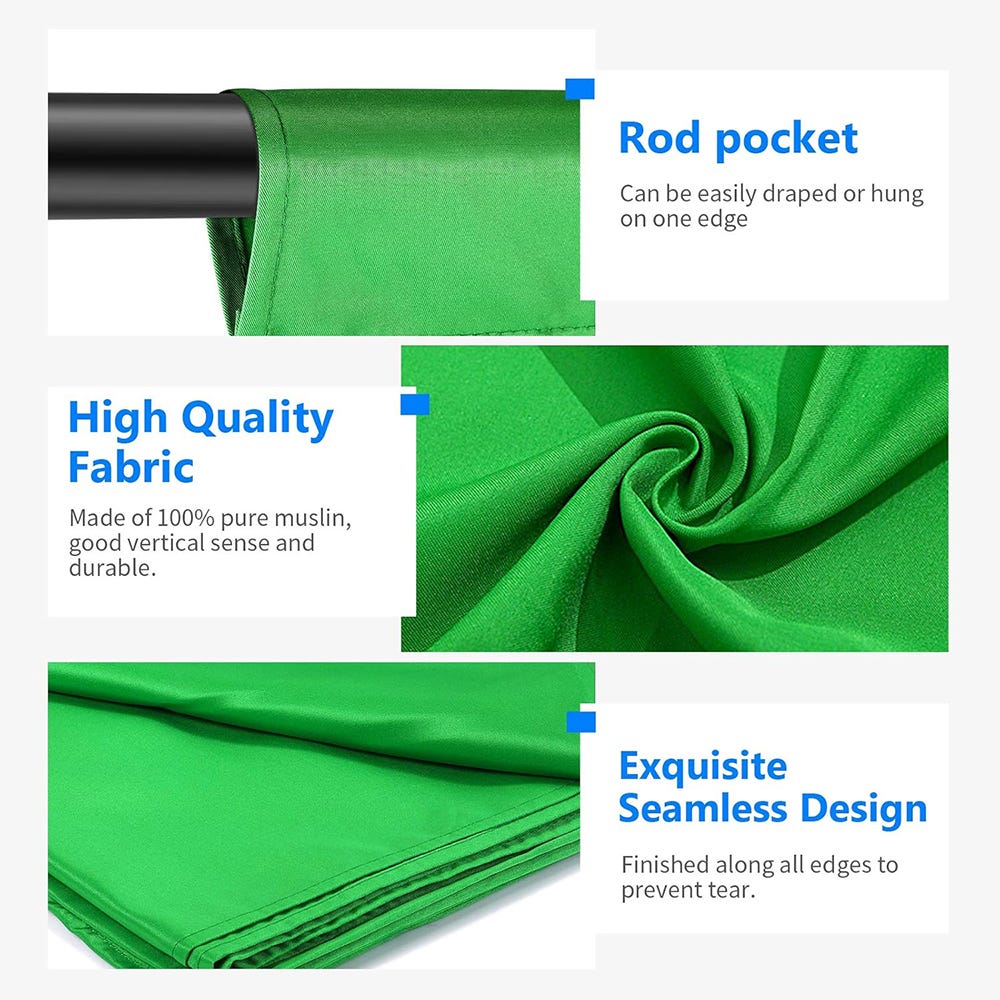 NEEWER Studio Backdrop Green - 1.8x2.8m
