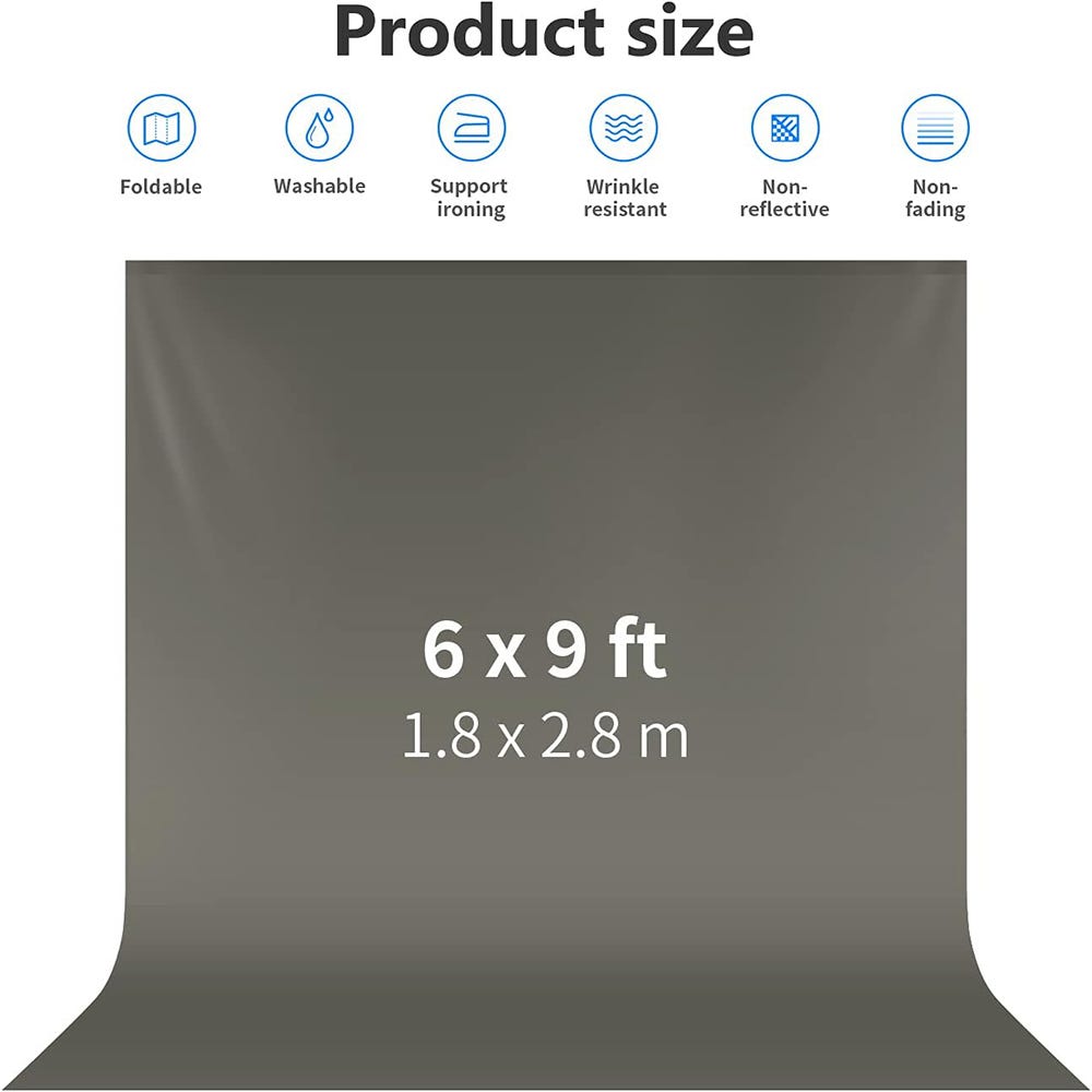 NEEWER Studio Backdrop Grey - 1.8x2.8m