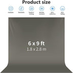NEEWER Studio Backdrop Grey - 1.8x2.8m
