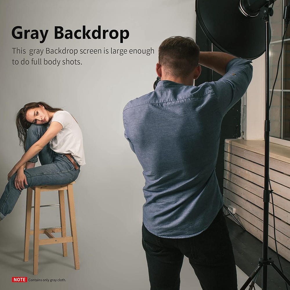NEEWER Studio Backdrop Grey - 1.8x2.8m