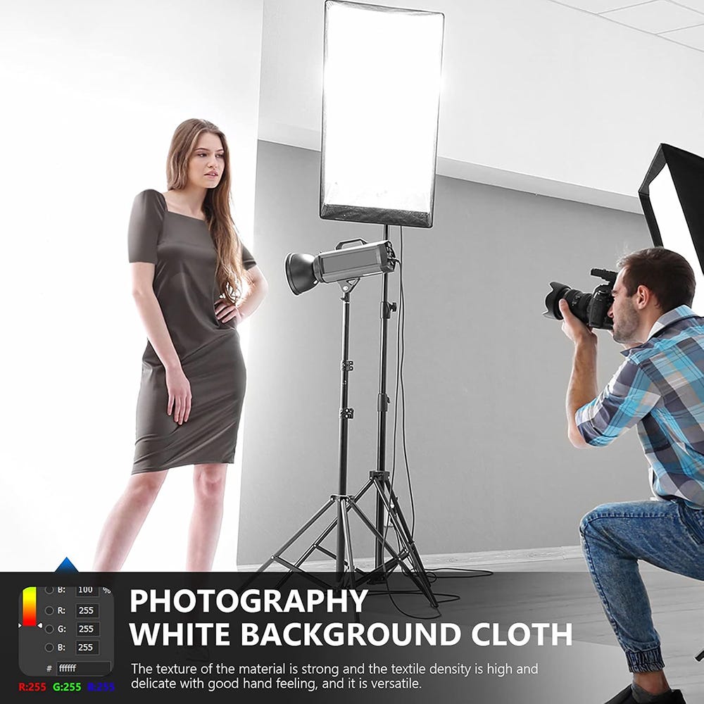 NEEWER Studio Backdrop White - 1.8x2.8m