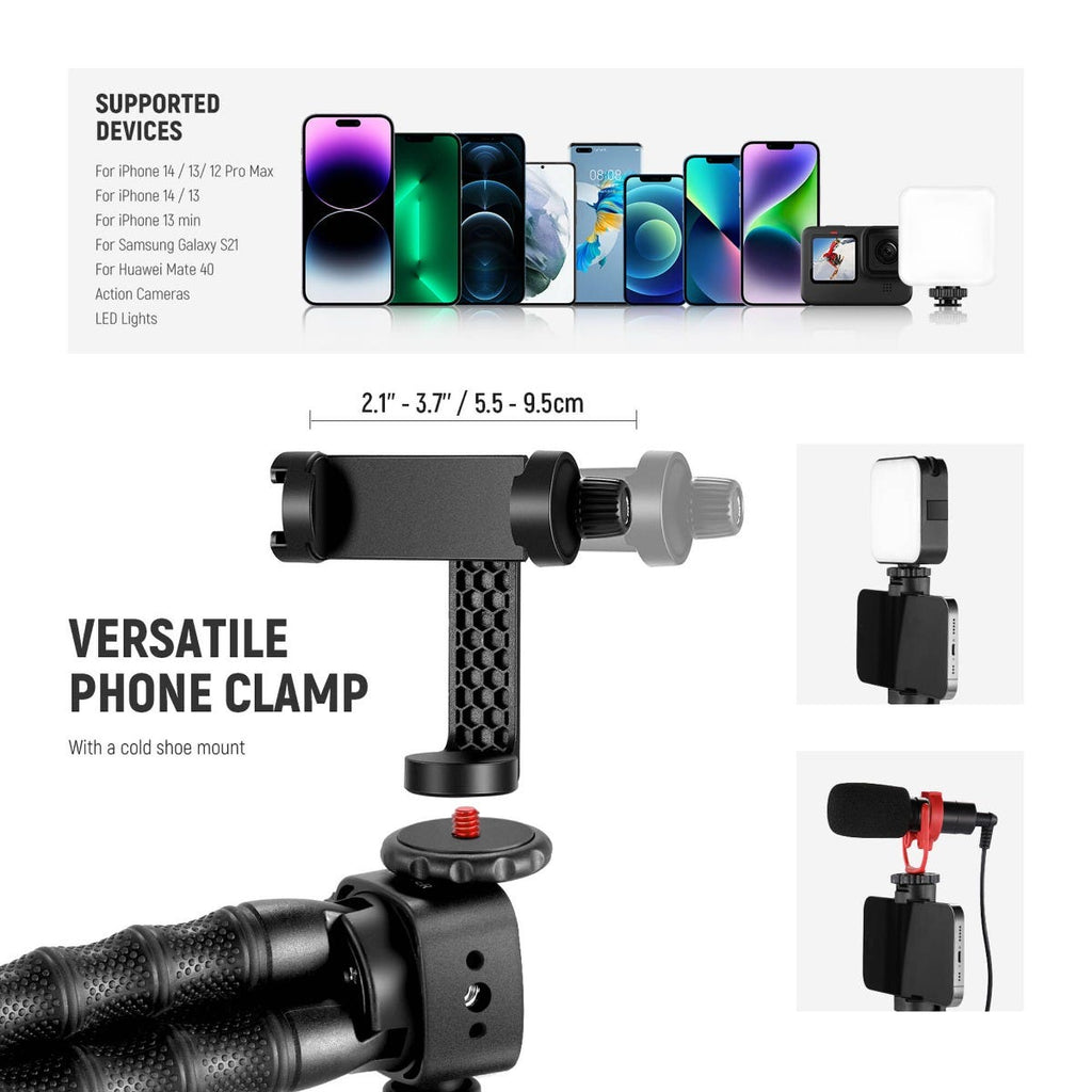 NEEWER T91 Flexible Tripod with 2 Magic Arms