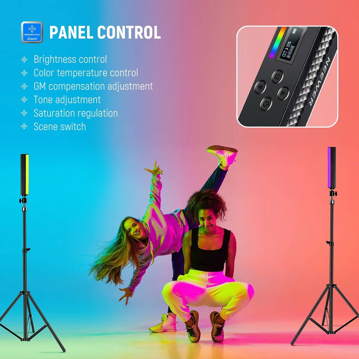 NEEWER TL20C RGB LED Light Wand