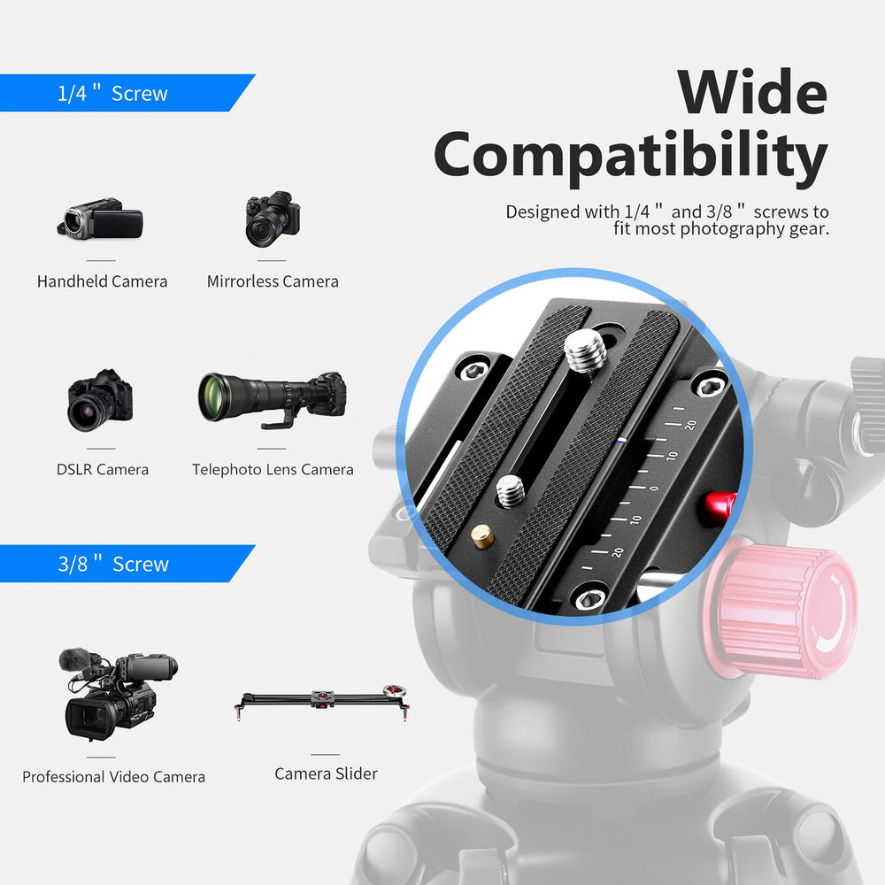 NEEWER TP-M200 200cm Heavy Duty Video Tripod with Fluid Head