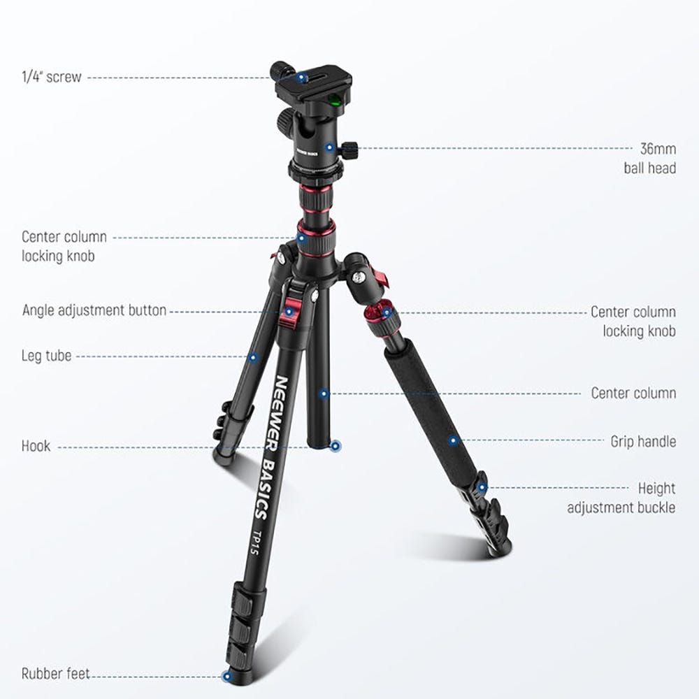 NEEWER TP15 1.8m Aluminium Tripod with Ball Head
