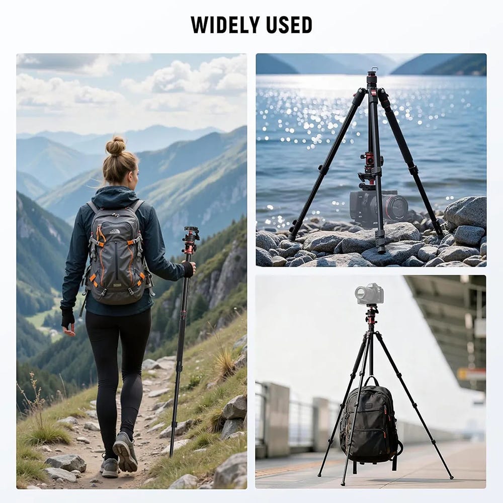 NEEWER TP16 1.8m Aluminium Tripod with Adjustable Center Column