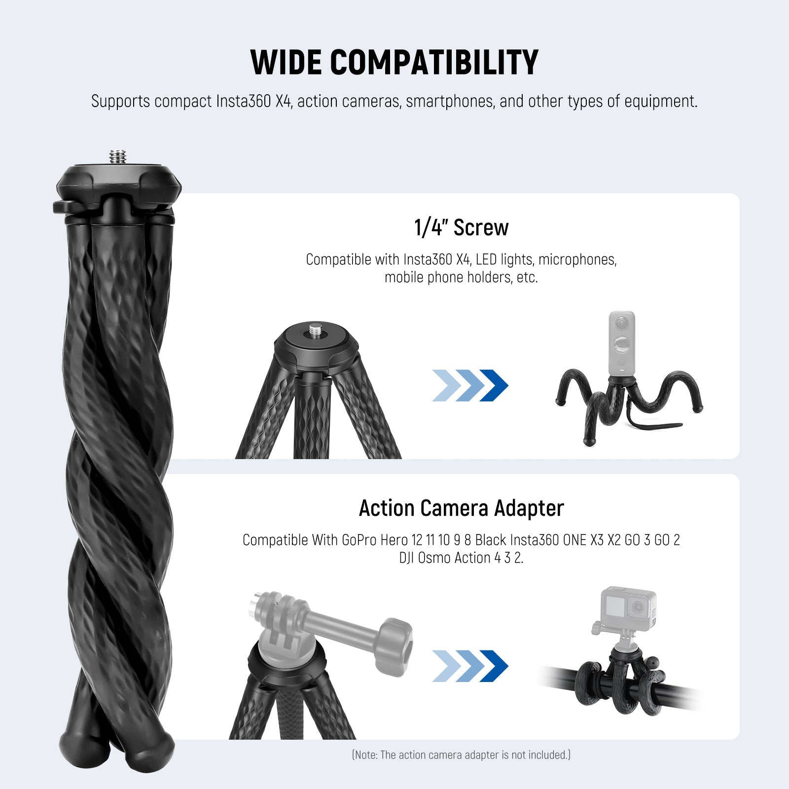 NEEWER TP33 Magnetic Flexible Tripod with Ball Head and Magnetic Phone Holder
