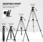 NEEWER TP74 187cm Pro Video Tripod with Fluid Head