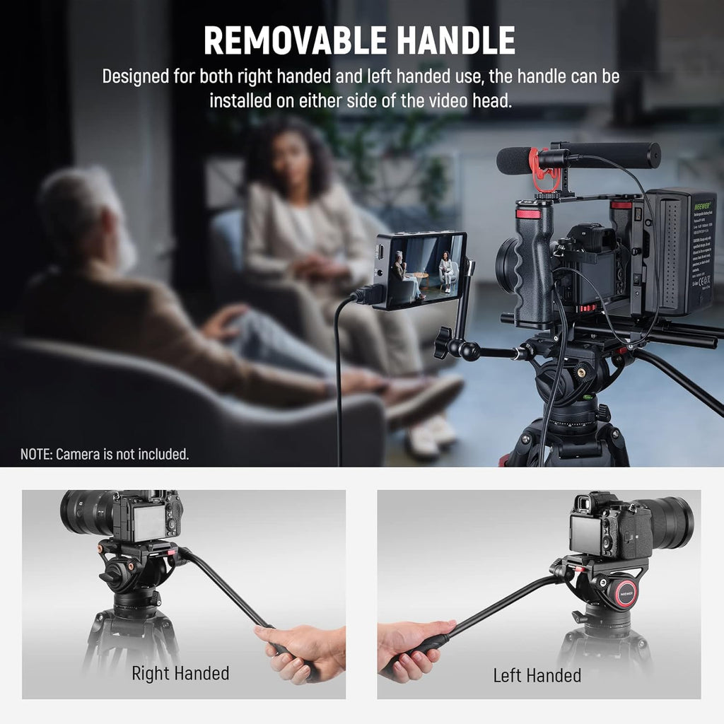NEEWER TP74 187cm Pro Video Tripod with Fluid Head