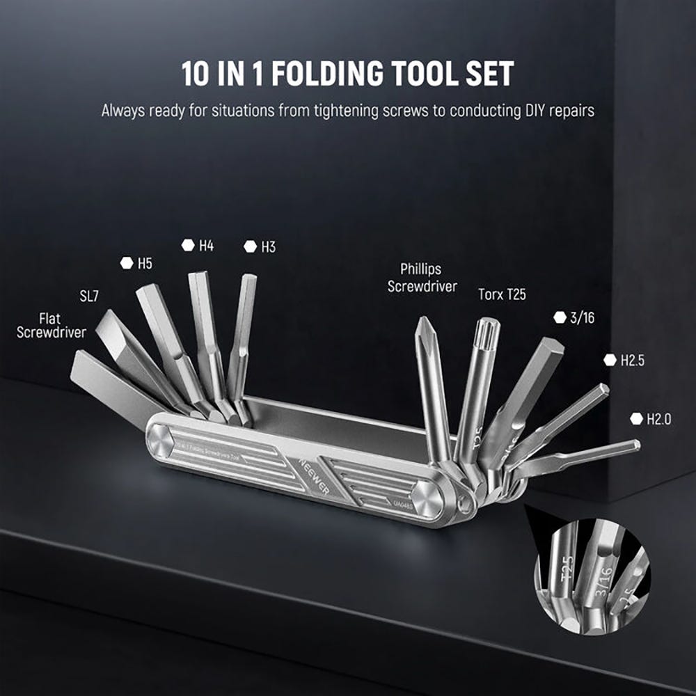 NEEWER UA048B 10 in 1 Screwdriver Tool Set - Black