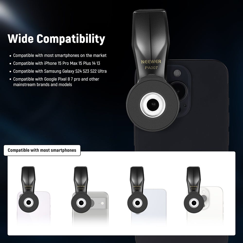 NEEWER Universal Phone Clamp with 17mm Thread
