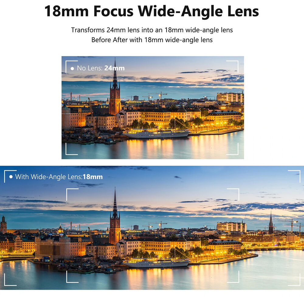 NEEWER Wide & Macro Conversion Lens 0.75x for Sony ZV1 - Black