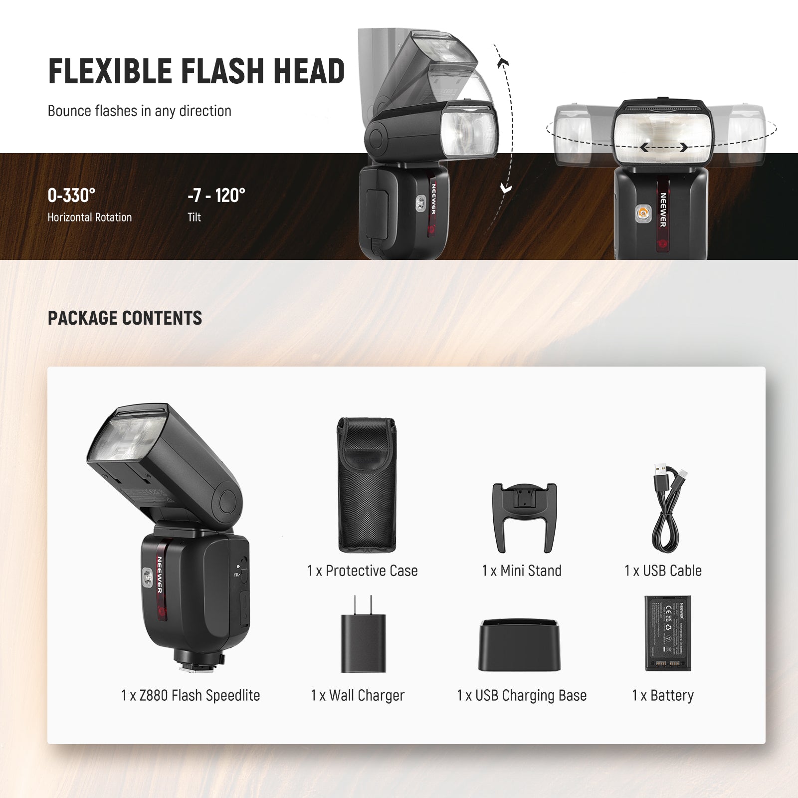 NEEWER Z880-C TTL Camera Flash with Lithium Battery - Canon