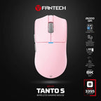Fantech TANTO S Tri-Mode 8K Wireless Gaming Mouse with RGB Charging Dock (Pink)
