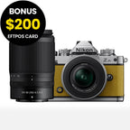 Nikon Z fc Mustard Yellow with Nikkor Z 16-50mm VR and Z 50-250mm VR Lens