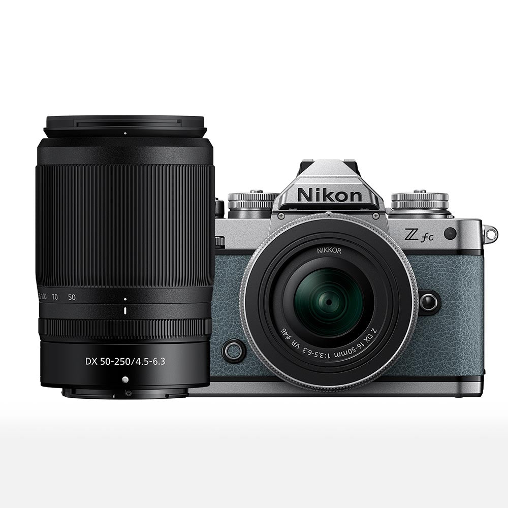 Nikon Z fc Midnight Grey with Nikkor Z 16-50mm VR and Z 50-250mm VR Lens