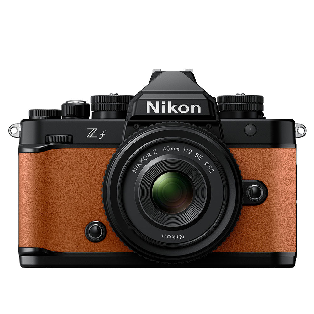 Nikon Z f with Z 40mm f/2 Lens Kit (Black/Cognac Brown)