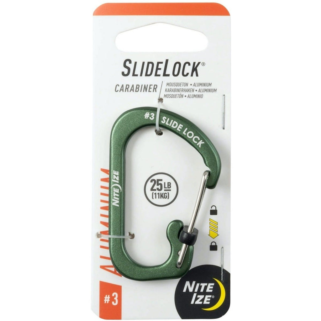 Nite Ize SlideLock Carabiner Aluminium #3 - Olive