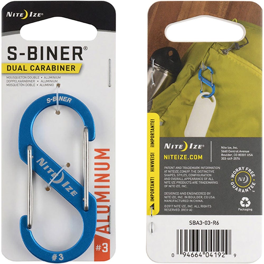 Nite Ize S-Biner Dual Carabiner Aluminium #3 - Blue