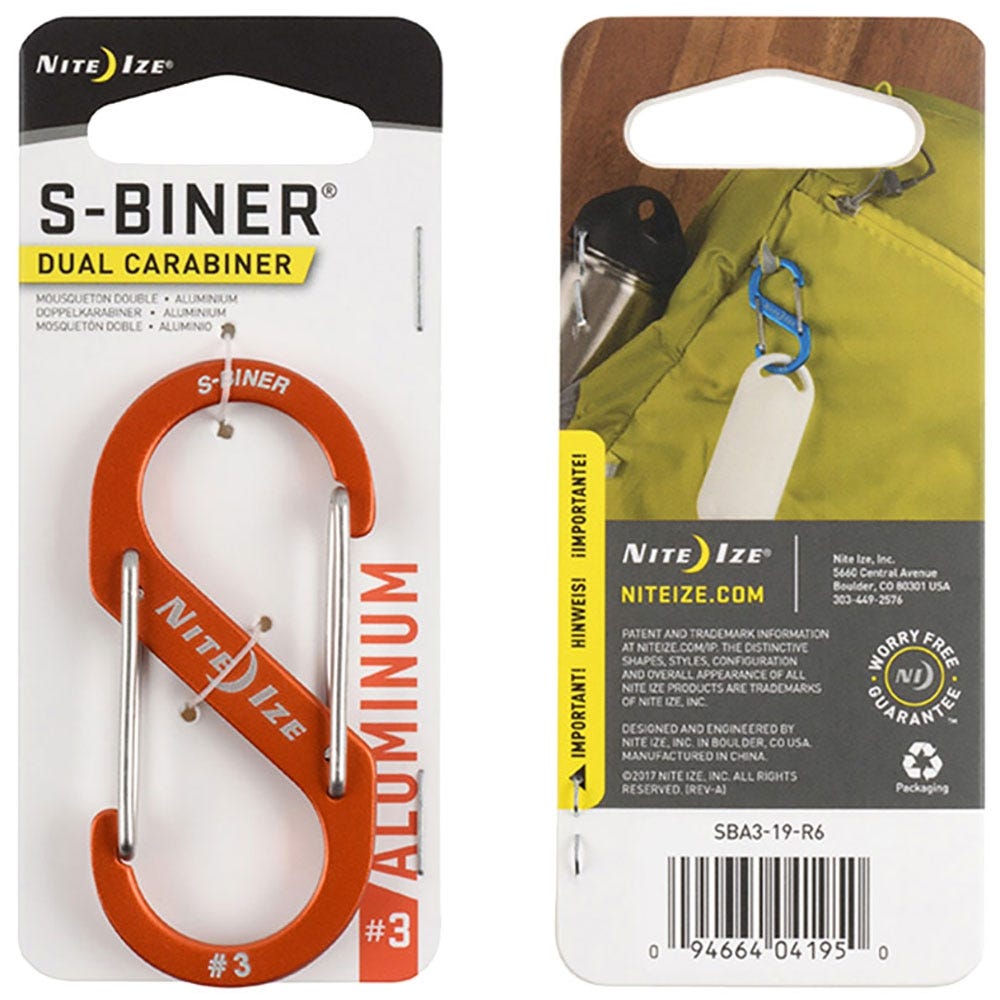 Nite Ize S-Biner Dual Carabiner Aluminium #3 - Orange