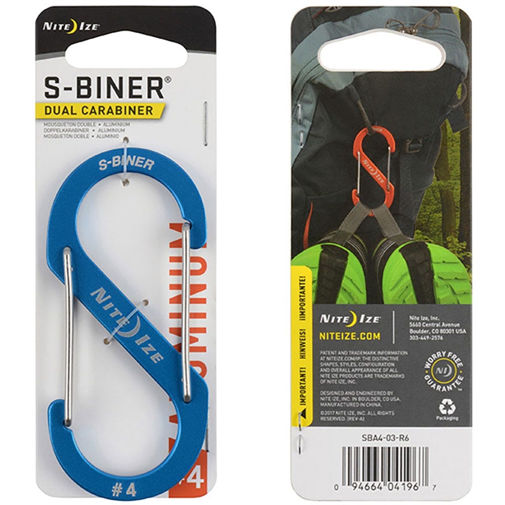 Nite Ize S-Biner Dual Carabiner Aluminium #4 - Blue
