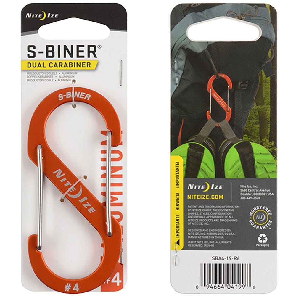Nite Ize S-Biner Dual Carabiner Aluminium #4 - Orange