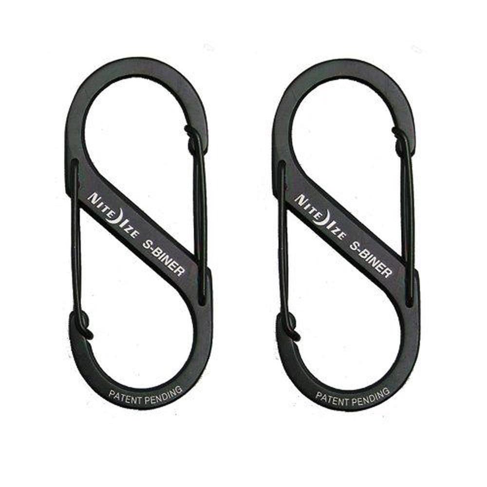 Nite Ize S-Biner Dual Carabiner Stainless Steel #1 - Black - 2 Pack