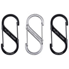 Nite Ize S-Biner Dual Carabiner Stainless Steel #2 - Black and Stainless - 3 Pack