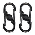 Nite Ize S-Biner MicroLock Stainless Steel - Black - 2 Pack