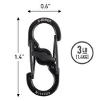 Nite Ize S-Biner MicroLock Stainless Steel - Black - 2 Pack