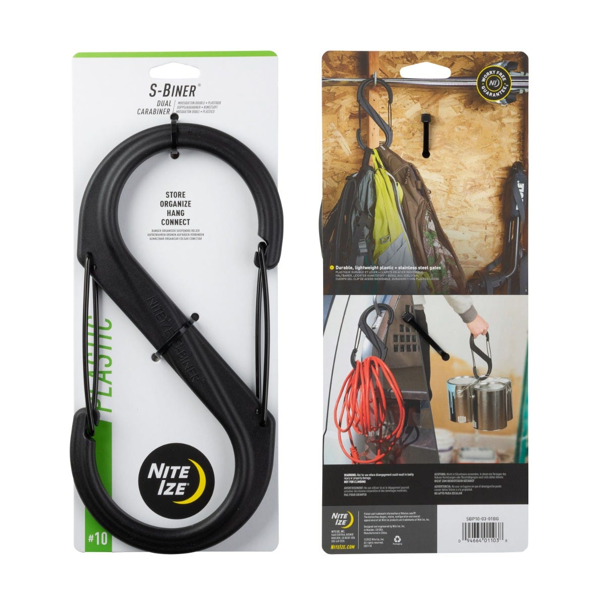 Nite Ize S-Biner Plastic #10 - Black