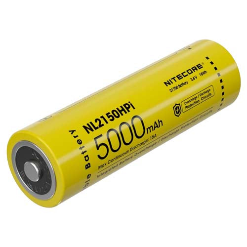 Nitecore NL2150HPi 5000 mAh 21700 Battery Dual Tip Polarity