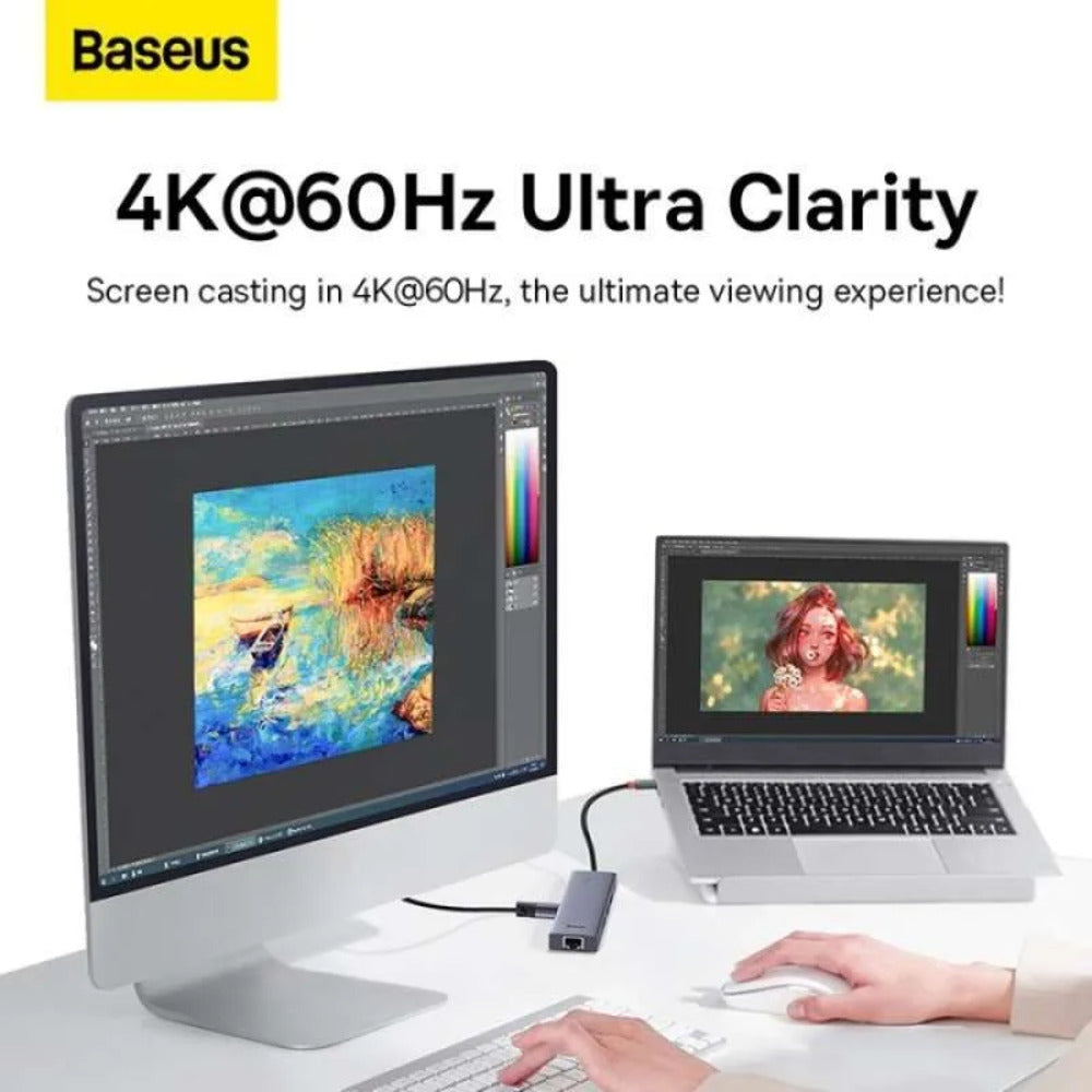 Baseus UltraJoy Series 6-Port HUB Docking Station (Space Grey)