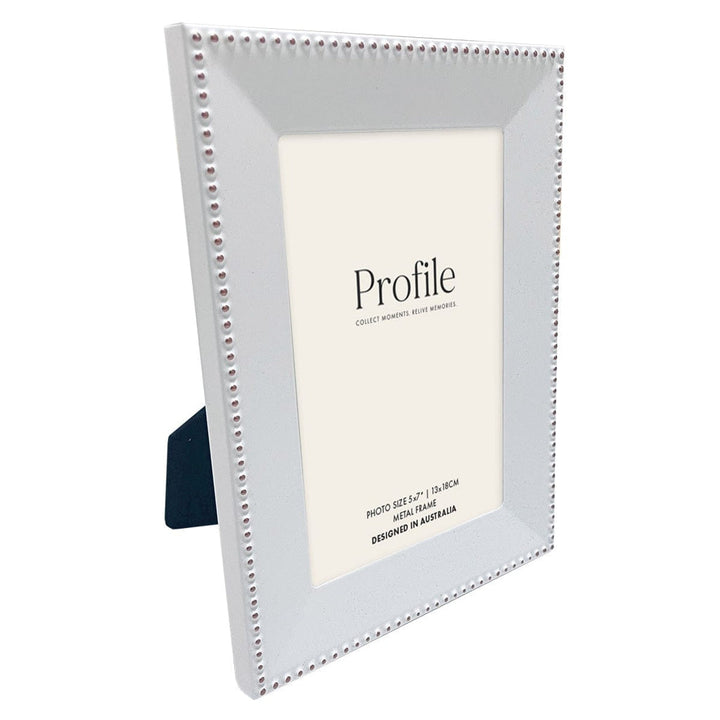 Noble White Gold 5x7 Photo Frame